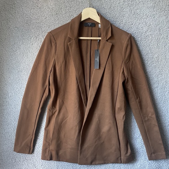 Tahari Jackets & Blazers - T Tahari Notch Collar Open Blazer Suit Brown Jacket NWT Women's Size Small (6)